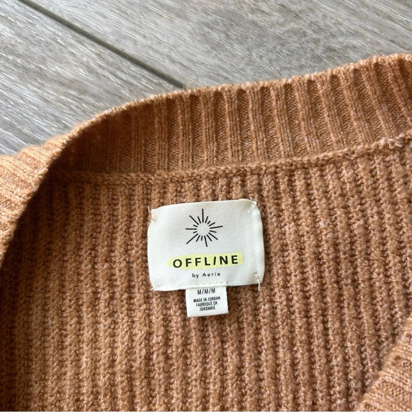 Offline by  Aerie Tan Twist Front Neutral Soft Sweater - Picture 6 of 15